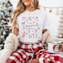 カスタム ファミリー ネーム ビンテージ クリスマス アイコン