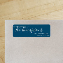 カスタム ファミリー ラスト ネーム オーシャン ブルー 返送先住所