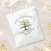 カスタム ファミリー リユニオン ジェネアロジー マッチング フェイバーバッグ (クリップ留めされた状態)