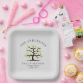 カスタム ファミリー リユニオン 家系図 ペーパープレート (パーティー)
