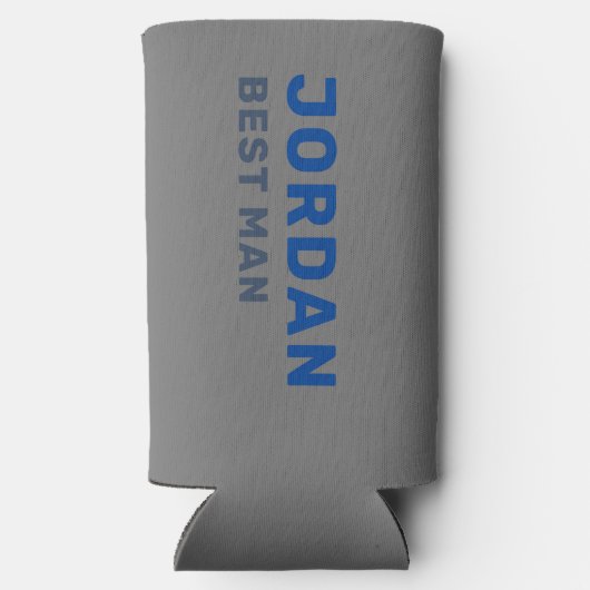 カスタム ファン モダン クール バチェラー サマー ビーチ トリップ スリム缶クーラー (裏面)