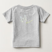 カスタム ファースト イースター ハッピー バニー 幼児 赤ちゃん 衣装 ベビーTシャツ (裏面)