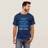カスタム ファースト ハヌカ 結婚 カップル Tシャツ (正面フル)
