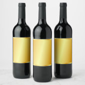 カスタム フェイク ゴールド メタリック ルック エレガント ブランク ワインラベル (ボトル)