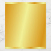 カスタム フェイク ゴールド メタリック ルック エレガント ブランク ワインラベル (シングルラベル)