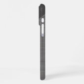 カスタム フェイク レザー グレー iPhoneケース (左側面)