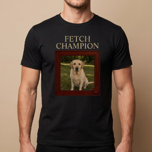 カスタム フェッチ チャンピオン 面白い犬 Tシャツ