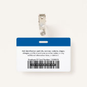 カスタム |フォトバーまたはQRコードロゴ名 バッジ (裏面クリップ)