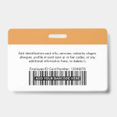 カスタム |フォトバーまたはQRコードロゴ名 バッジ (裏面)