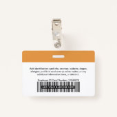 カスタム |フォトバーまたはQRコードロゴ名 バッジ (裏面クリップ)