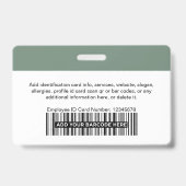 カスタム |フォトバーまたはQRコードロゴ名 バッジ (裏面)