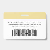 カスタム |フォトバーまたはQRコードロゴ名I バッジ (裏面)