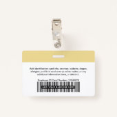 カスタム |フォトバーまたはQRコードロゴ名I バッジ (裏面クリップ)