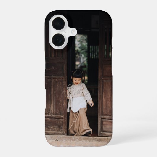 カスタム フォト テキスト iPhone 16ケース (裏面)