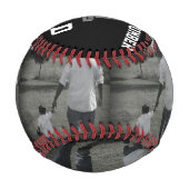 カスタム・フォト・ワールドのパパ第一の父の日 野球ボール (裏面)