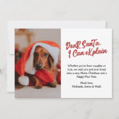 カスタム フォト 親愛なるサンタ 私に聞いて シーズンカード (正面)