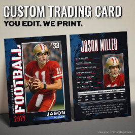カスタム フットボール トレーディング カード プロ プレイヤー スタッツ カード