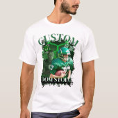 カスタム フットボール レジェンド ヴィンテージ ブートレグ スタイル Tシャツ (正面)