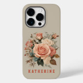 カスタム フラワーズ ローズ スマホケース 女性&ママ用 Case-Mate iPhoneケース (裏面)