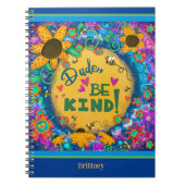 カスタム フラワーファン カラフル 優しい友達 親切 ハッピー ノートブック (正面)