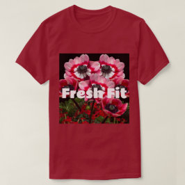 カスタム フレッシュ フィット テキスト ワインレッド カラー ダーク Tシャツ
