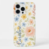 カスタム フレンチ シャビー フラワー アート デザイン iPhoneケース (裏面)