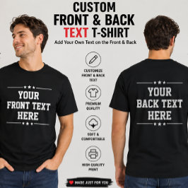 カスタム フロント&バック テキスト Tシャツ