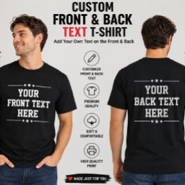 カスタム フロント&バック テキスト Tシャツ
