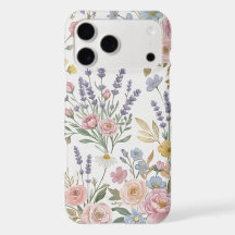 カスタム フローラル パターン iPhone 17 Pro Max スリムケース