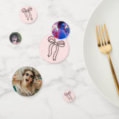 カスタム ブッシュ ピンク ボウ  ブライダル シャワー フォト コンフェッティ (グループ)