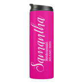 カスタム ブライズメイド ネーム ピンク タンブラー (回転右)