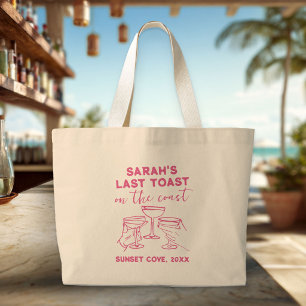 カスタム ブライズメイド ラスト トースト オン ザ コースト パーティー ラージトートバッグ