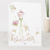 カスタム ブライダルシャワー ドレス ありがとう サンキューカード (裏面)