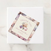 カスタム ブライダル シャワーのお礼 ブッシュ ピンク フローラル フェイバータグ (インサイチュ)