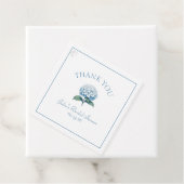 カスタム ブライダル シャワー ブルー ハイドランジア 感謝 フェイバータグ (インサイチュ)