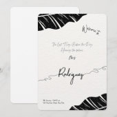 カスタム ブライダル シャワー 招待状 - エレガントなスクリプト (正面/裏面)