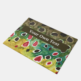 カスタム·ブラウン·トラウト·スキン·フライ·フィッシング ドアマット