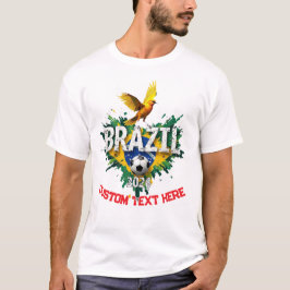 カスタム ブラジル代表 サッカー ファン Tシャツ