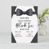 カスタム ブラックタイ ご招待 招待状 (スタンド正面)