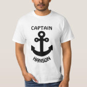 カスタム ブラック アンカー Tシャツ (正面)