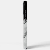 カスタム ブラック + グレー ギラギラ Case-Mate iPhoneケース (裏面 / 左)