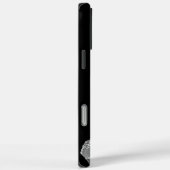 カスタム ブラック + グレー ギラギラ Case-Mate iPhoneケース (裏面 / 右)