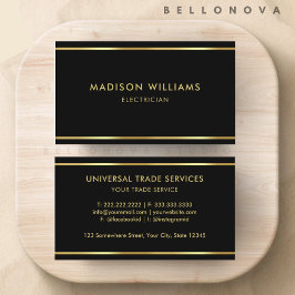 カスタム ブラック & ゴールド プレミアム プロフェッショナル 名刺