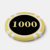 カスタム ブラック ゴールド モノグラム 1000 トーナメント ゲーム ポーカーチップ (シングル)