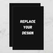 カスタム ブラック デザイン 写真またはテキストを追加 メニュー (正面/裏面)