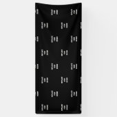 カスタム ブラック デザイン 写真またはテキストを追加 横断幕 (縦)