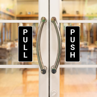カスタム ブラック＆ホワイト PUSH PULL ドア シール