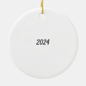 カスタム ブラック ラブラドール セラミックオーナメント (裏面)