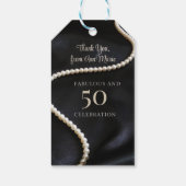 カスタム ブラック 50 アンド ファビュラス ギフトタグ (裏面)