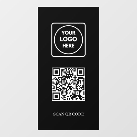 カスタム ブラック QR コード | アクセス制御ディスプレイ ウィンドウサイン (シート)